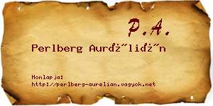 Perlberg Aurélián névjegykártya